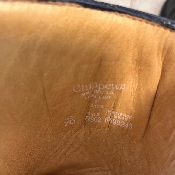 Chippewa Rally Black Leather Riding Boots Sz 7D Worn Twice - Picture 7 of 9